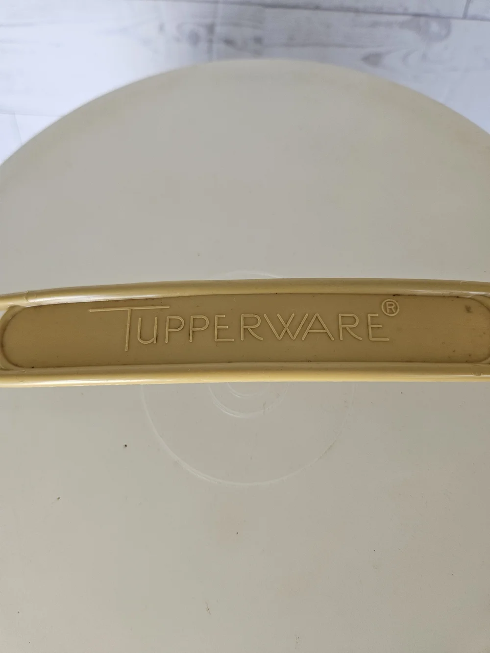 Vintage Two-Tone Tupperware Cake Carrier